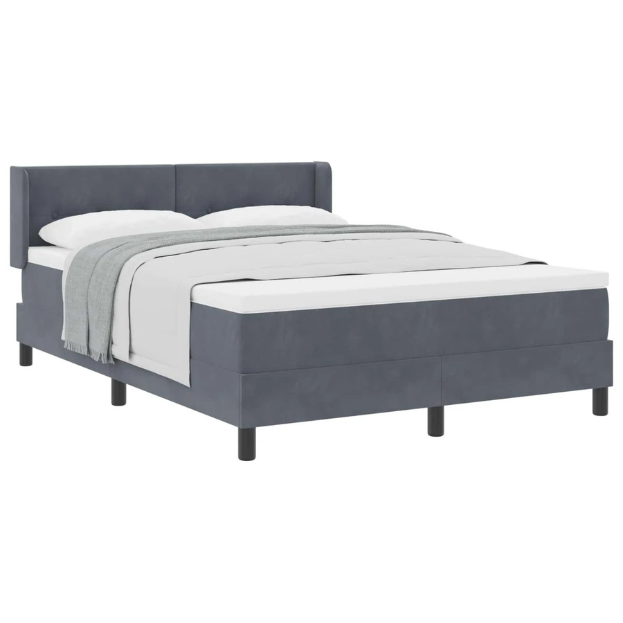 vidaXL Boxspringbett mit Matratze in Grau, Hybrid-Konstruktion, B/T: 160 x 200 cm - Bild 2