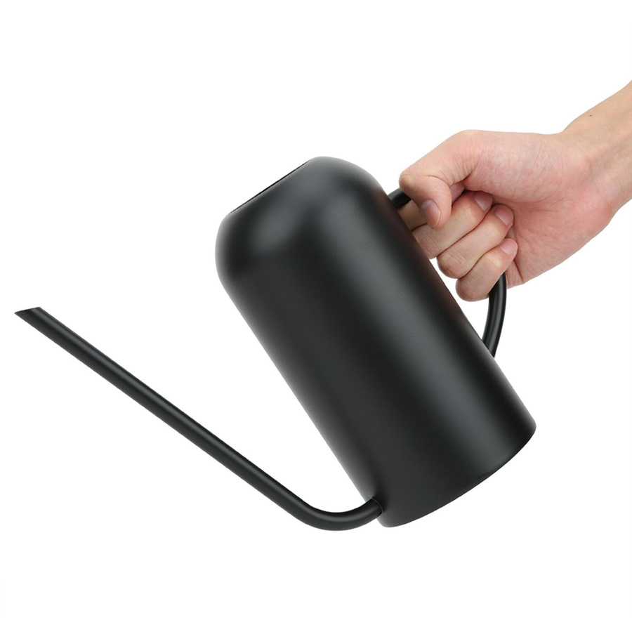 Gießkanne aus Edelstahl von mfySpace in Schwarz mit langem Ausguss, 1,5 l - Bild 6