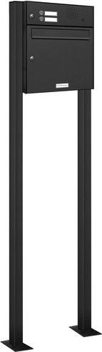 Freistehendes Briefkasten-System von AL BRIEFKASTENSYSTEME in Grau, B/H/T: 46,5 x 150 x 11,6 cm - Bild 1