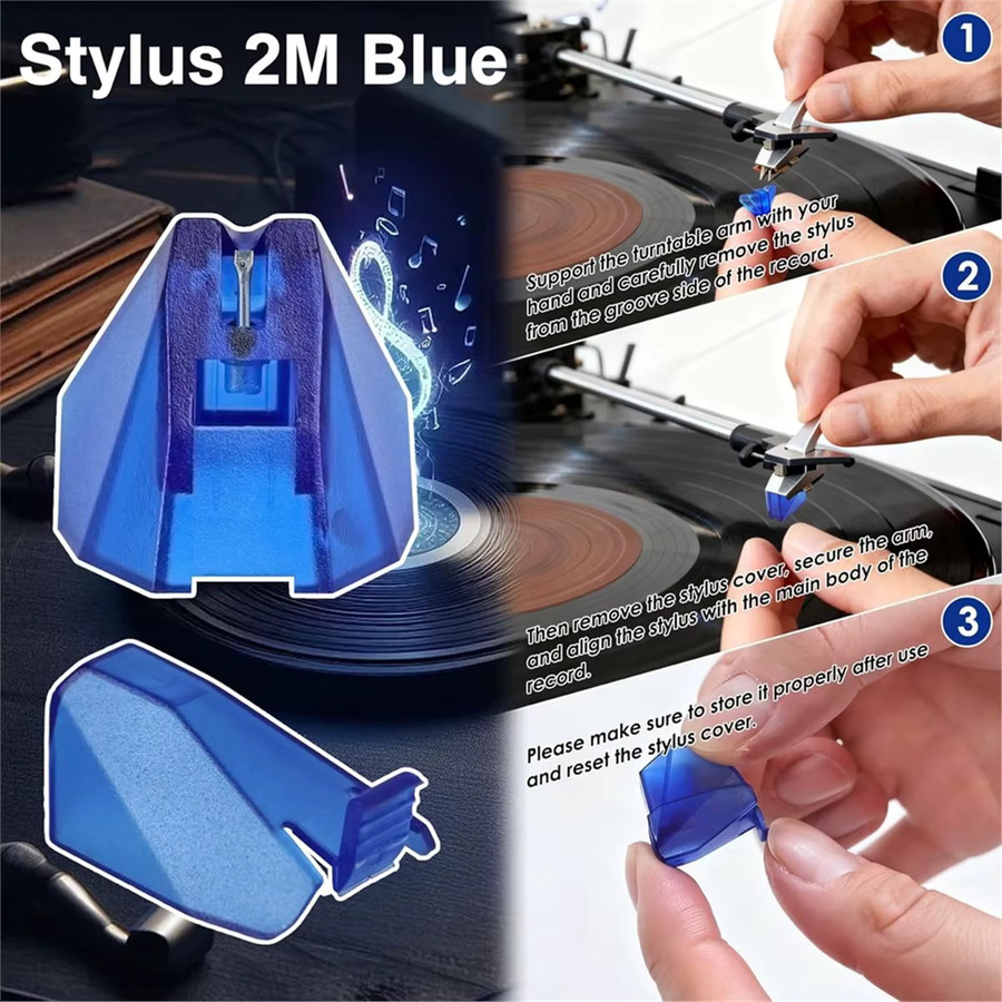 Ortofon A50U Stylus 2M Blue Ersatznadel mit blauer Nude Elliptischer Diamantspitze für die Ortofon 2M Serie - Bild 4