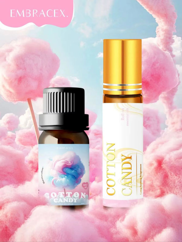 EMBRACEX Ätherisches Öl Marshmallow Zuckerwatte Aroma Roller aus Glas in Transparent für Aromatherapie und Entspannung - Bild 3