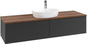 V&B Waschtischunterschrank Antao mit Frontstruktur in Weiss und Blau, B: 160 cm, T: 50 cm - Bild 1