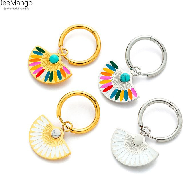 JeeMango Creolen, Edelstahl, Gold, Damen - Bild 1