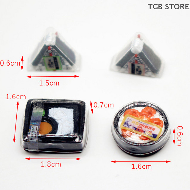 DIAPER&CORED Sushi Bento Modell, Puppenhaus Simulation Miniatur Lebensmittel, 2-teiliges Set - Bild 1