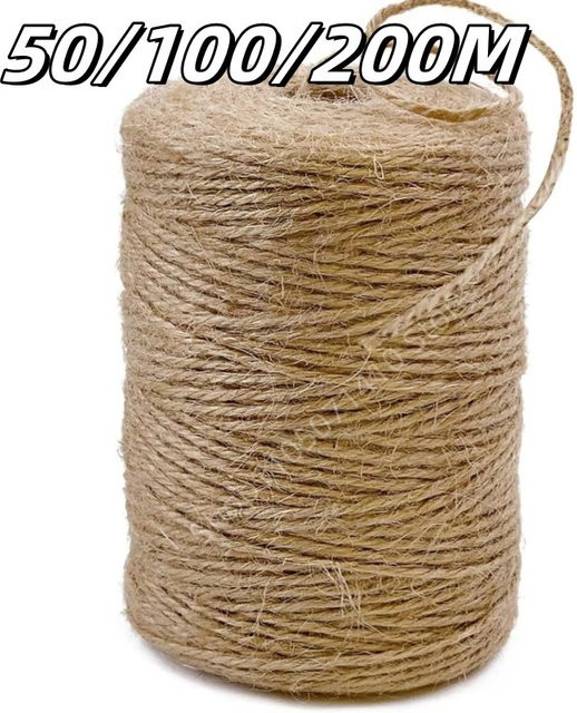 Natürliche Vintage Jute Schnur in Braun für DIY Handwerk, Hochzeit und Weihnachtsdekoration - Bild 1