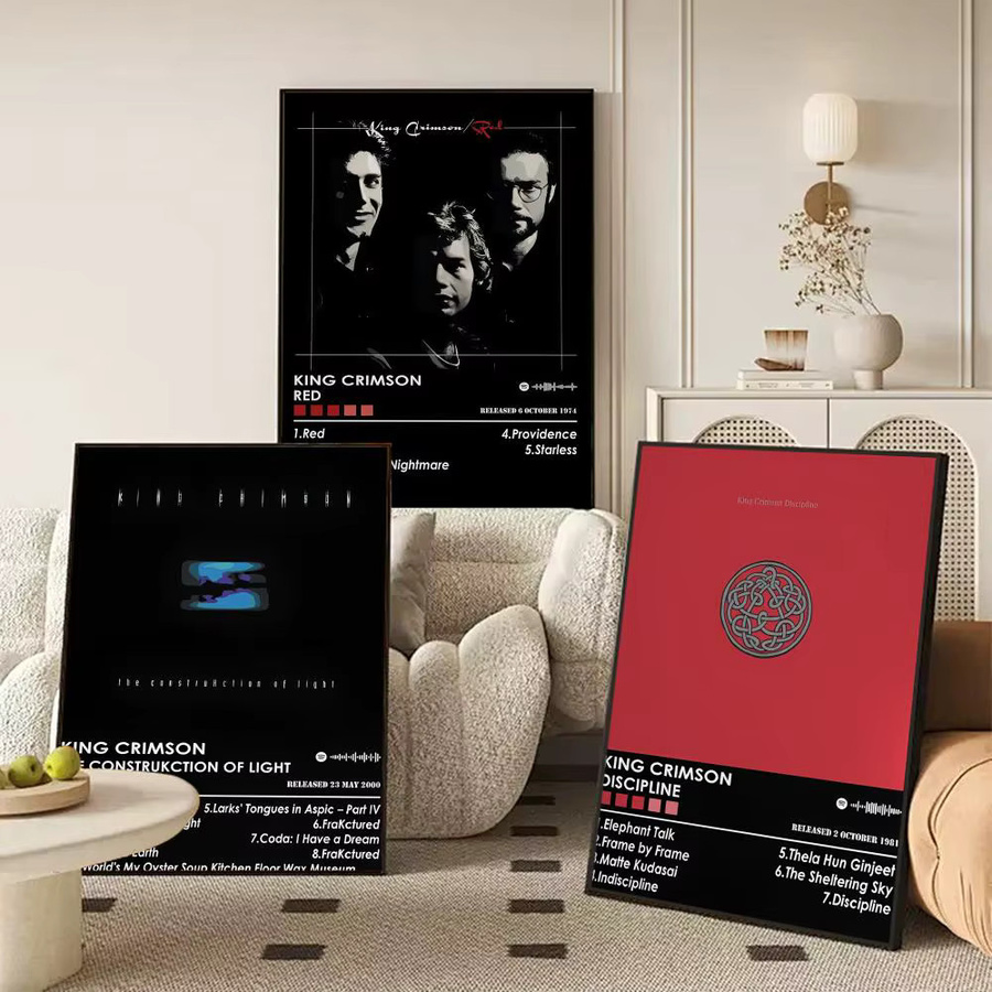 K-King C-Crimson Poster abstrakte Wandkunst in Schwarz für deine moderne Heimdekoration - Bild 3