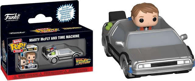 Funko Bitty POP Rides Marty McFly and Time Machine, Fahrzeuge, ab 3 Jahren - Bild 1
