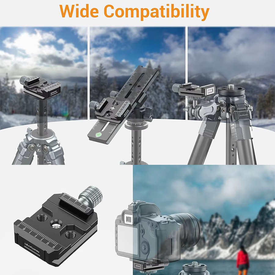 CAMOLO Universal Aluminium Arca Swiss Typ Schnellwechselplatte in Schwarz für DJI Ronin S Stativ Kugelkopf und Kameramonitore - Bild 3