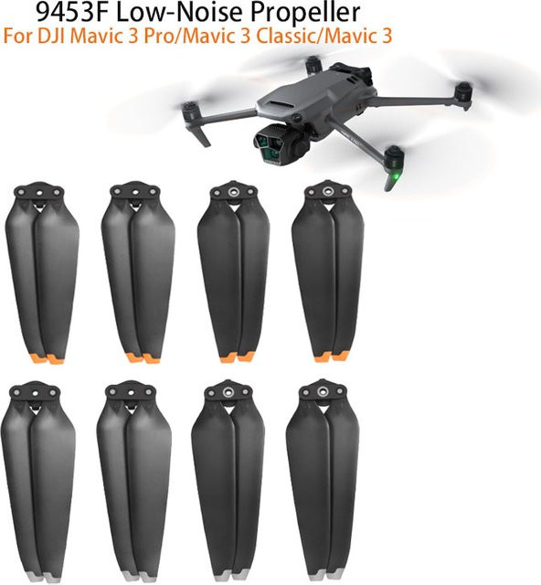DJI 9453F Quick Release Propeller für Mavic 3 Pro, Mavic 3 und Mavic 3 Classic in Schwarz und Silber - Bild 1