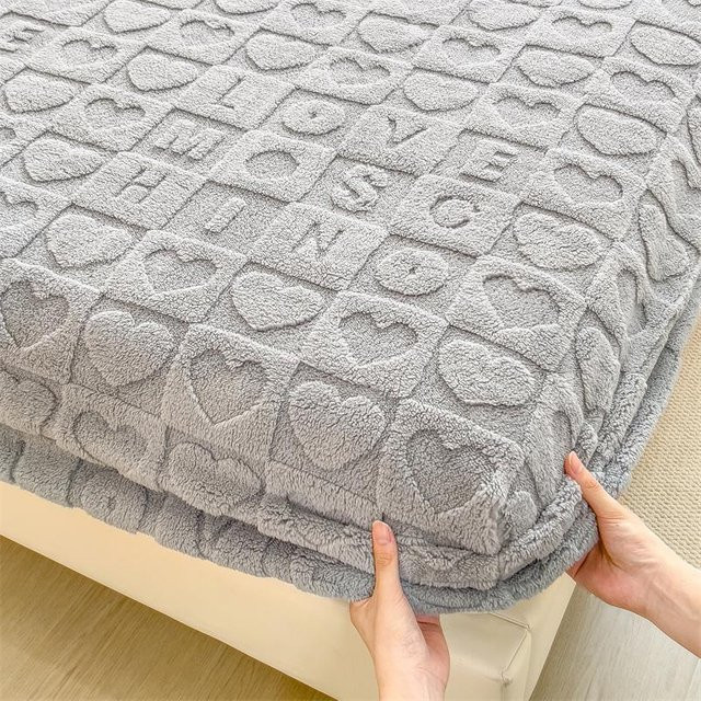 NOSHEET Samt Spannbettlaken mit Gummizug und 2 Kissenbezügen aus Mikrofaser, Farbe: Grau - Bild 1