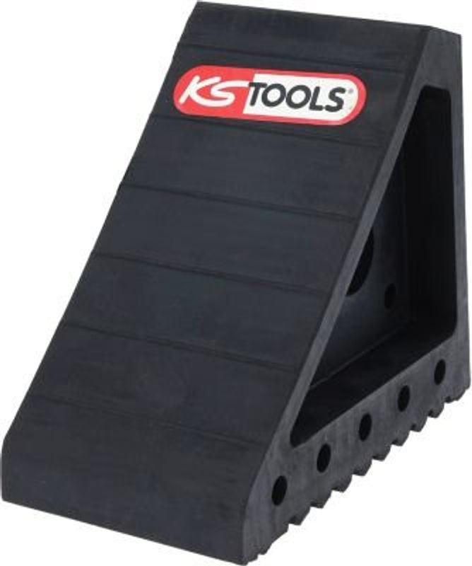KS Tools Gummi Unterleg-Keil mit Griff in Schwarz B/T/H: 20 x 15 x 15 cm - Bild 2