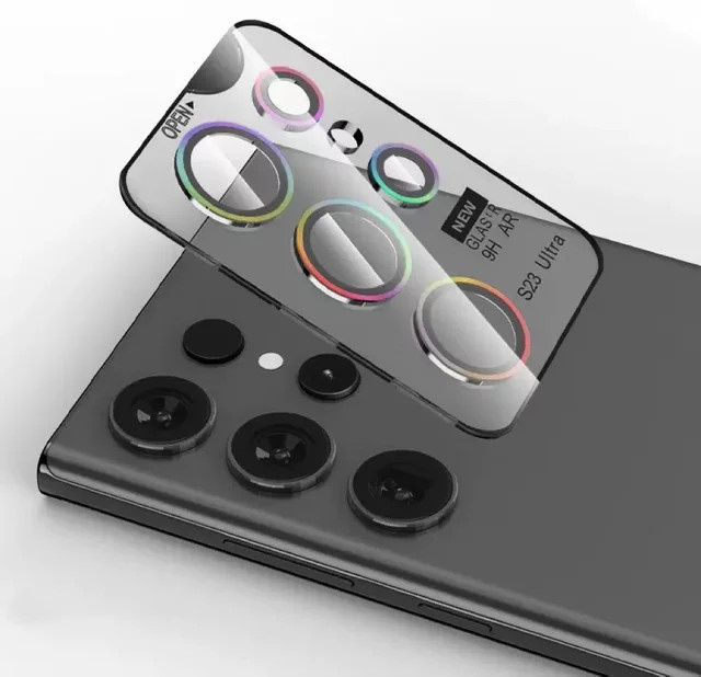 Objektivschutz aus gehärtetem Glas für Samsung Galaxy S25 Plus, S25 und S24 Ultra in Transparent und Blau - Bild 1