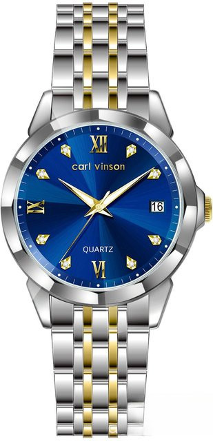 YIRAN Jewelry Armbanduhr, Quarz, Edelstahl, Blau, Diamantbesetzt, Damen - Bild 1