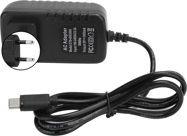 Igeteck USB-C Netzteil für Raspberry Pi 4B, 5V 3A, Schwarz - Bild 1