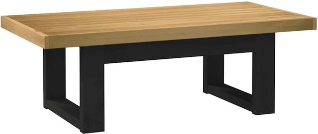 vidaXL Couchtisch NOAIN aus massivem Kiefernholz in Braun und Schwarz, rechteckig, B/T/H: 120 x 60 x 40 cm - Bild 1