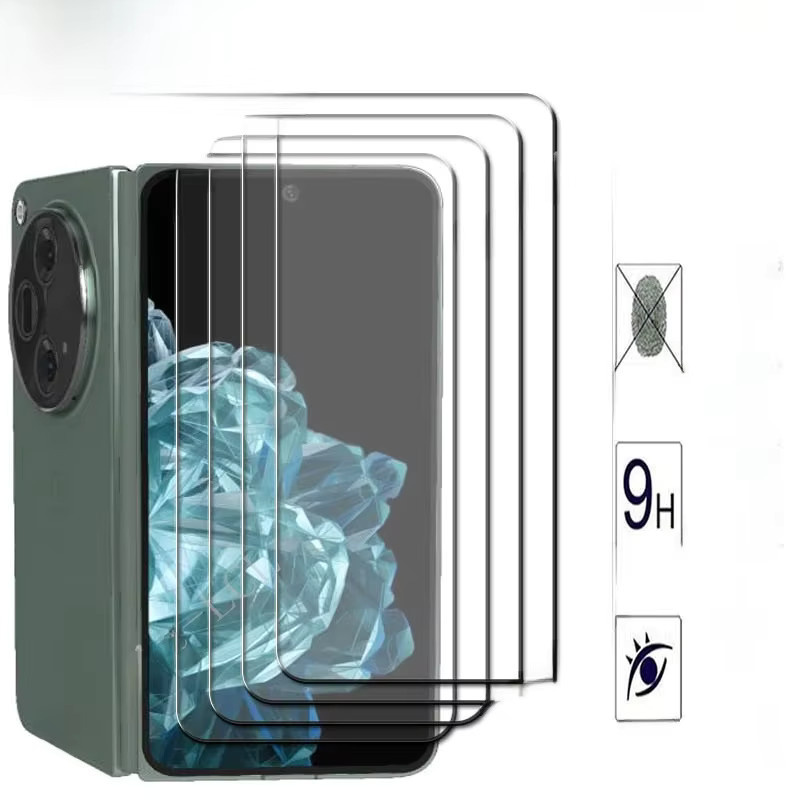 4er-Set Panzerglas Displayschutz für OnePlus Open 7,82 Zoll und OPPO Find N3, transparent - Bild 4