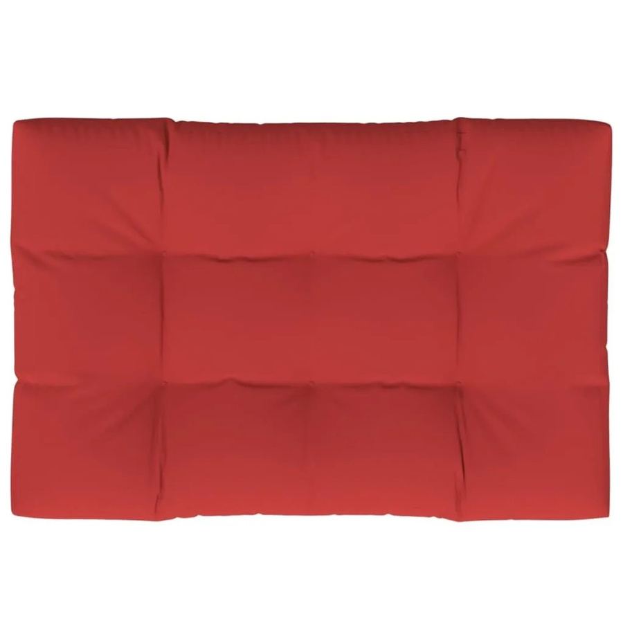 vidaXL Palettenkissen Rot aus Polyester, wasserabweisend und UV-beständig, B/T/H: 120 x 80 x 12 cm - Bild 2