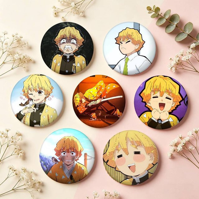 Brosche Anime A-Agatsuma Zenitsu-S Cartoon-Sternabzeichen, Zinn - Bild 1