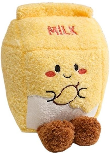 Yiran Health & Beauty Kawaii Süße Milchbox Plüschkissen, Plüschtier, Gelb - Bild 1