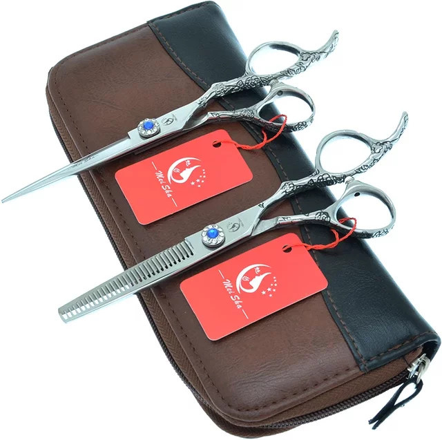 Meisha Effilierschere Set, 6,0 Zoll, Professionell - Bild 1