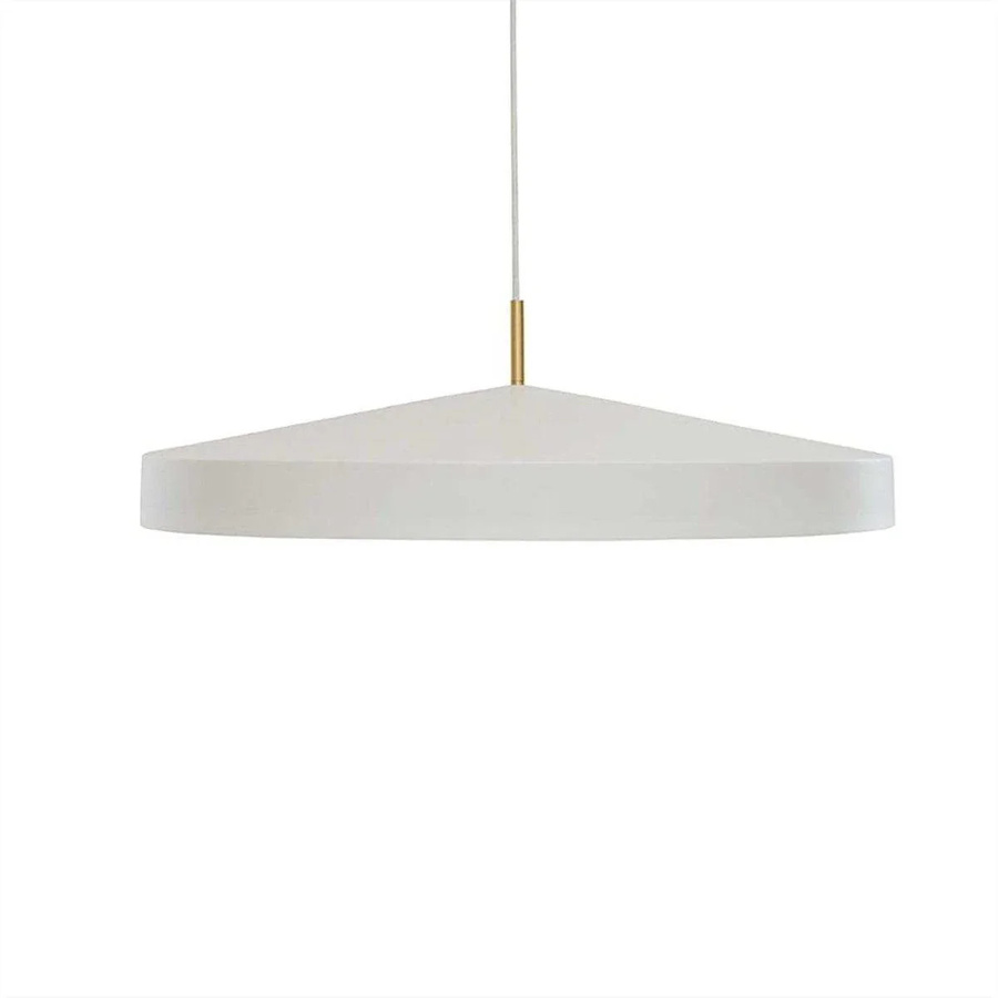 Oyoy Hatto Pendelleuchte in Weiß mit Messing-Details, Höhe: 65 cm - Bild 1