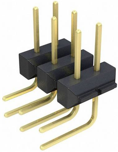 Molex Stiftleiste Standard 2 Reihen in Schwarz und Gold - Bild 1