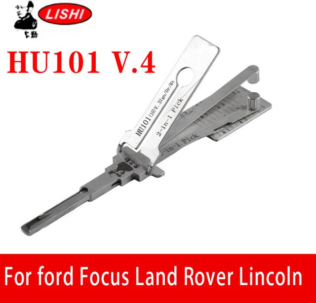 Lishi 2-in-1 Pick und Decoder Werkzeug Original HU101 V.4 EXT für Ford, Land Rover, Volvo und Lincoln in Silber - Bild 1