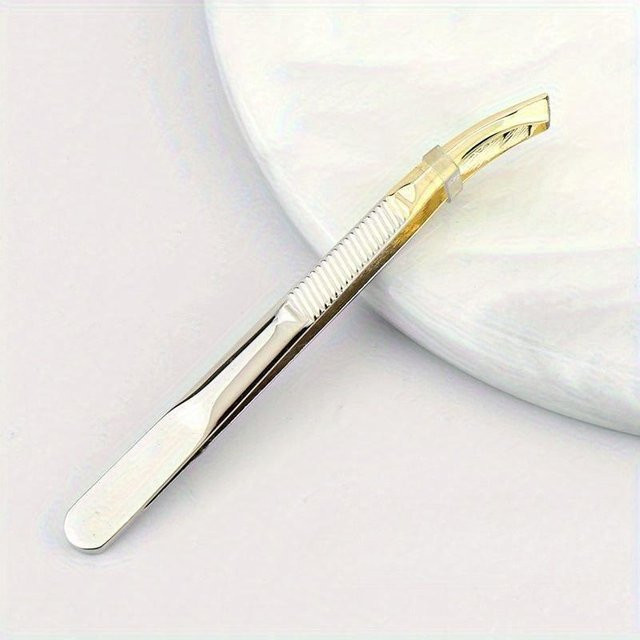 Augenbrauen Pinzette Edelstahl, Silber, Unisex - Bild 1