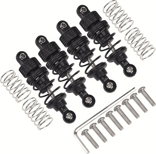 HobbyCorki Öldämpfer, 4-teiliges Set, Metall, Rot, Schwarz - Bild 1