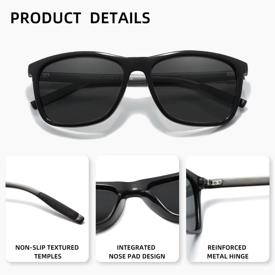KINGSEVEN Sonnenbrille, Vollrand, Square, Kunststoff, Schwarz, Unisex - Bild 3