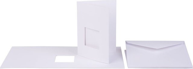 VBS Passepartoutkarten Quadrat in Weiß - Bild 1