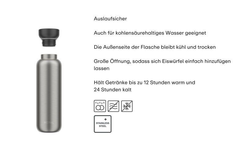Mepal Thermoflasche Ellipse 500 ml Vivid Blue - Bild 2