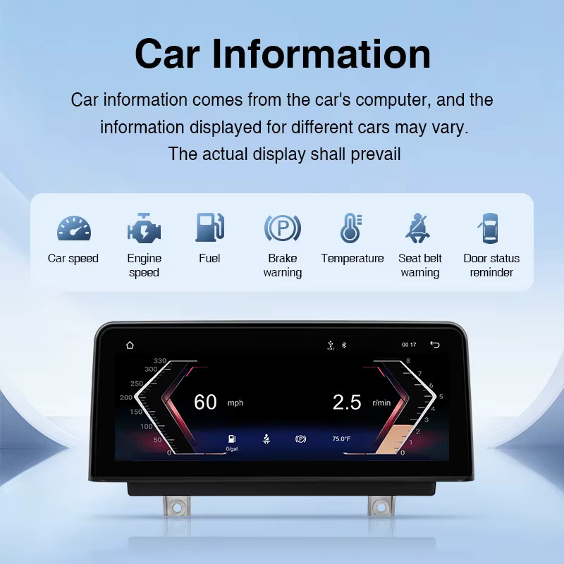 Ainavi Autoradio für BMW 1 2 3 4 Serie (F20 F21 F22 F30 F31 F33 F34 F36) mit NBT, Drahtloses CarPlay und Android Auto, Schwarz - Bild 4
