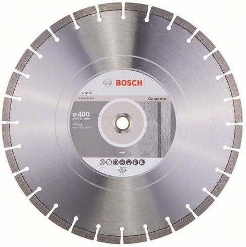 Bosch PRO Concrete Diamanttrennscheibe Silber Durchmesser: 400 mm, Bohrung: 20,00/25,40 mm, Dicke: 3,2 mm - Bild 1