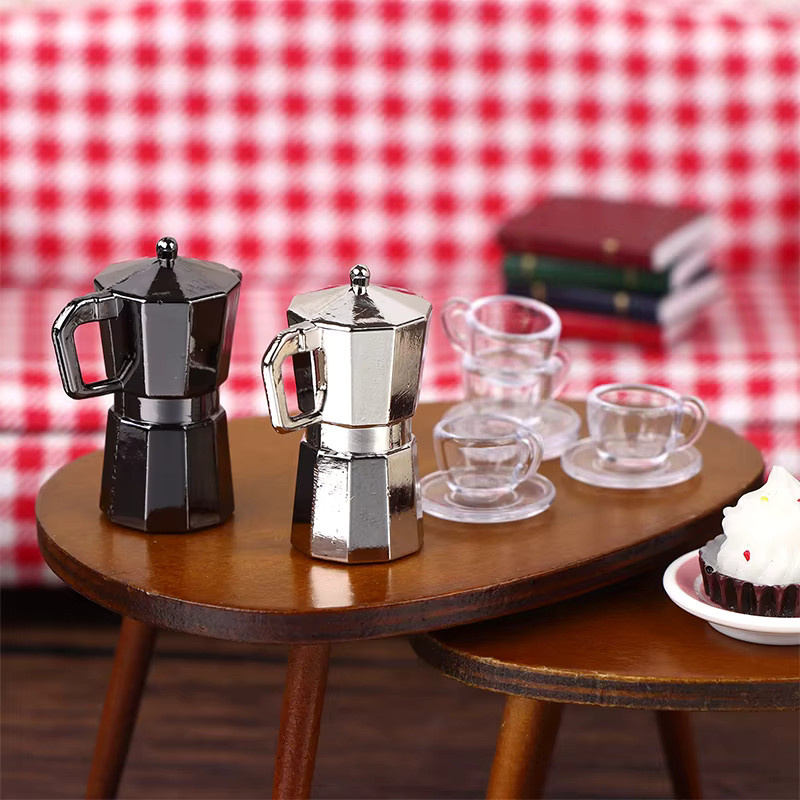 Puppenhaus Mini Geschirr, 5-teiliges Set, Metall, Zubehör - Bild 2