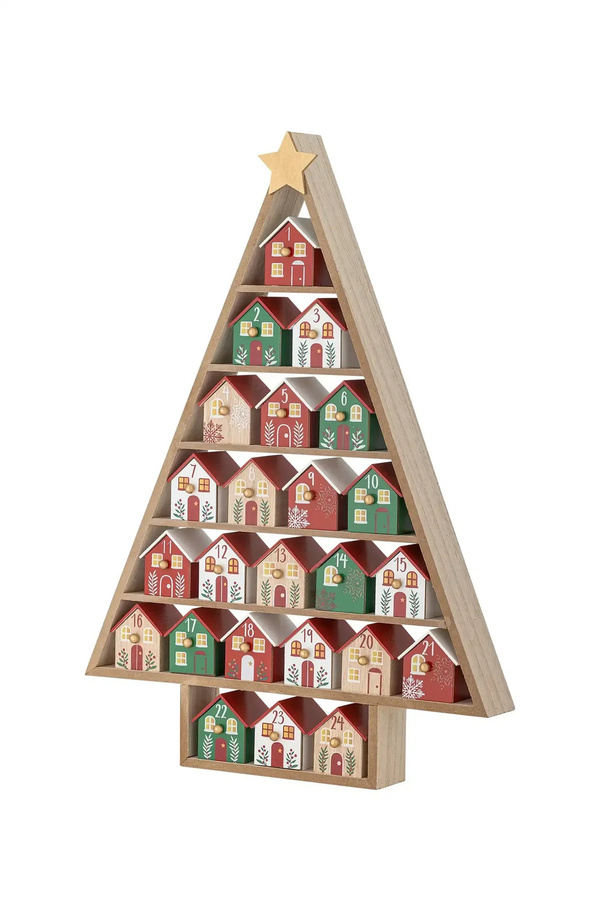 Bloomingville Adventskalender Calvin aus MDF in Rot, Höhe: 61,5 cm - Bild 1