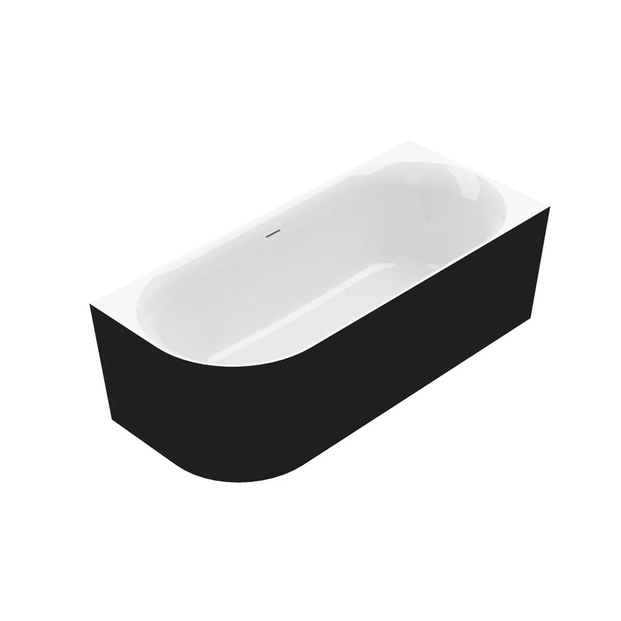 Ottofond Badewanne Mince Corner Eckbadewanne links in Schwarz Weiß B/T: 180 x 80 cm - Bild 2