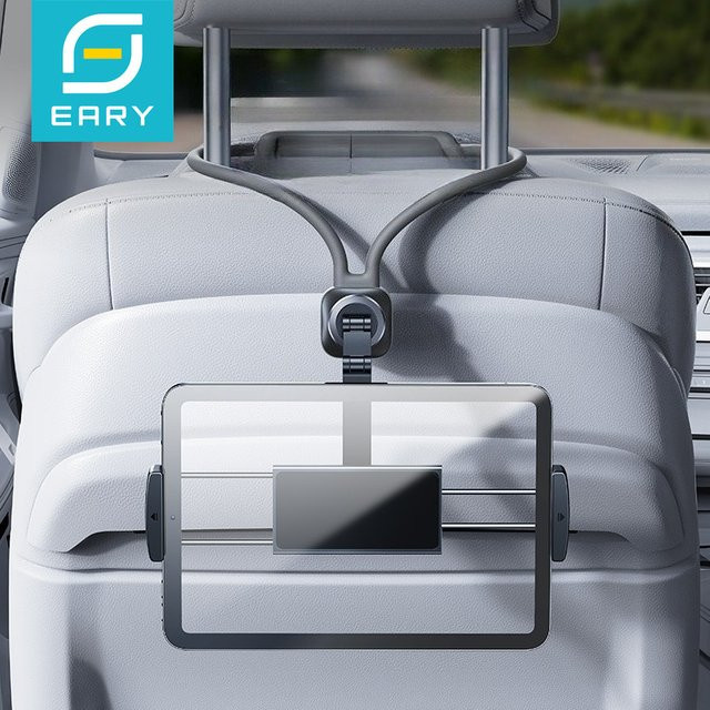 Eary Auto-Rücksitz Tablet-Halterung und Telefonständer in Schwarz, 360 Grad drehbare flexible iPad-Halterung für Sportsitze, universelles Autozubehör für Kinder - Bild 1