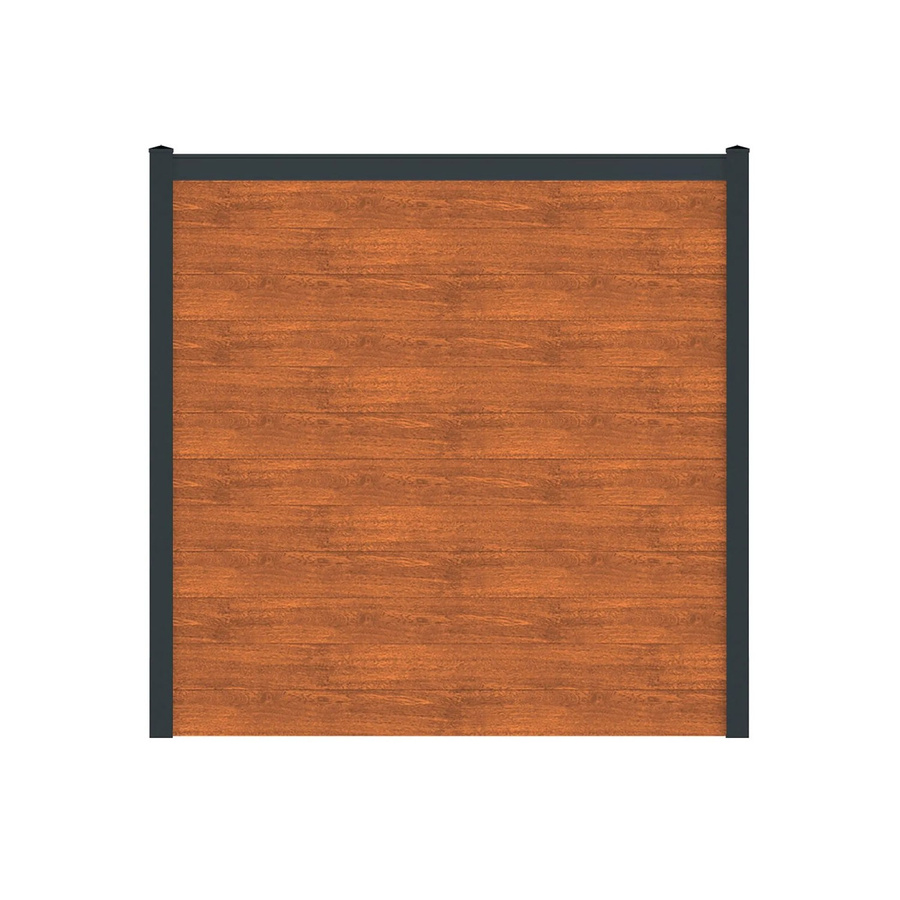 Vidual Sichtschutzzaun Snap 140 zum Aufdübeln aus Aluminium in Light Oak, blickdicht, Höhe: 175 cm, Breite: 361 cm - Bild 2