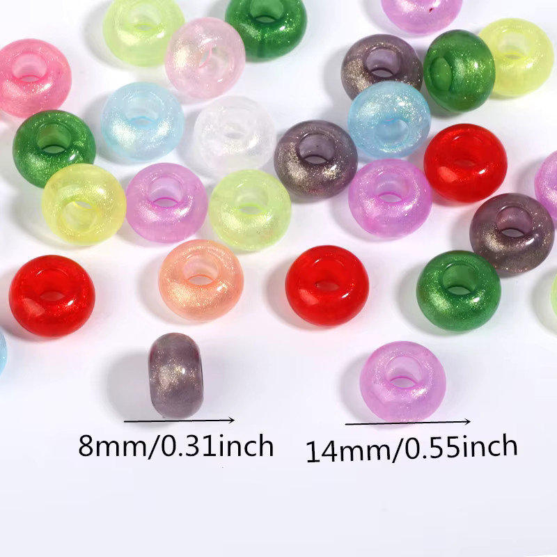 Laudsong Spacer-Perlen Acryl, Bunt, 14mm, Unisex - Bild 3