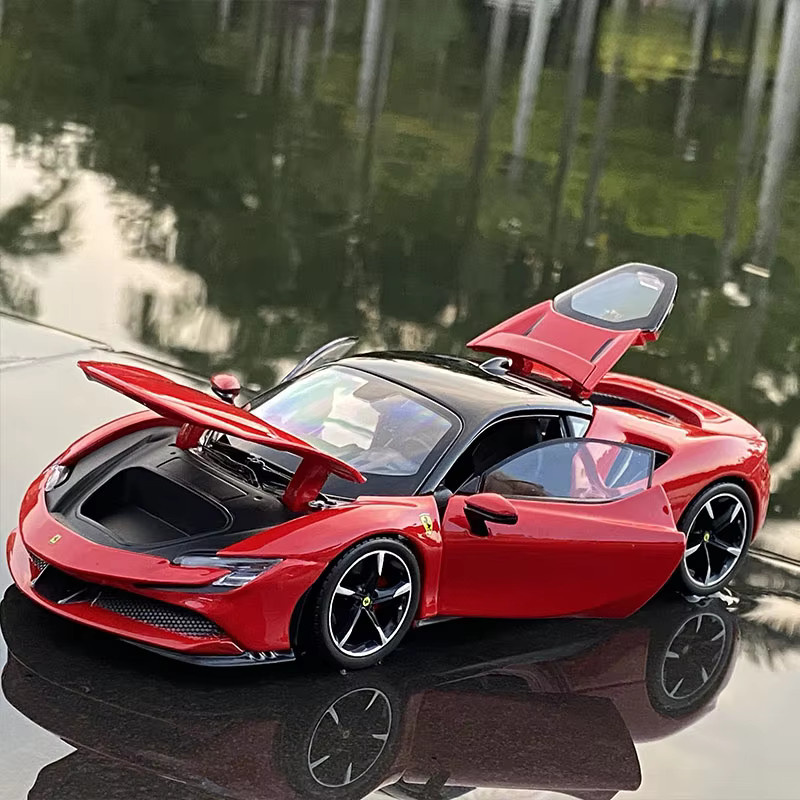 Bburago Ferrari SF90 Stradale, Sportwagen-Modell, 1:24, Metall - Bild 3