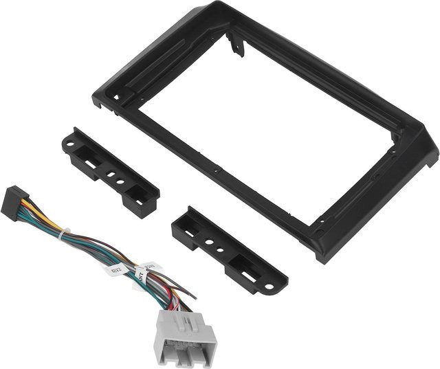 Igeteck Auto Navigationspaneel Rahmen Armaturenbrett Kit aus ABS Kunststoff für Aveo 2007-2011 Schwarz - Bild 1