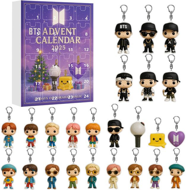 Jiangnan A Adventskalender, Figuren-Puppen-Adventskalender, 24 Geschenke, grau - Bild 1
