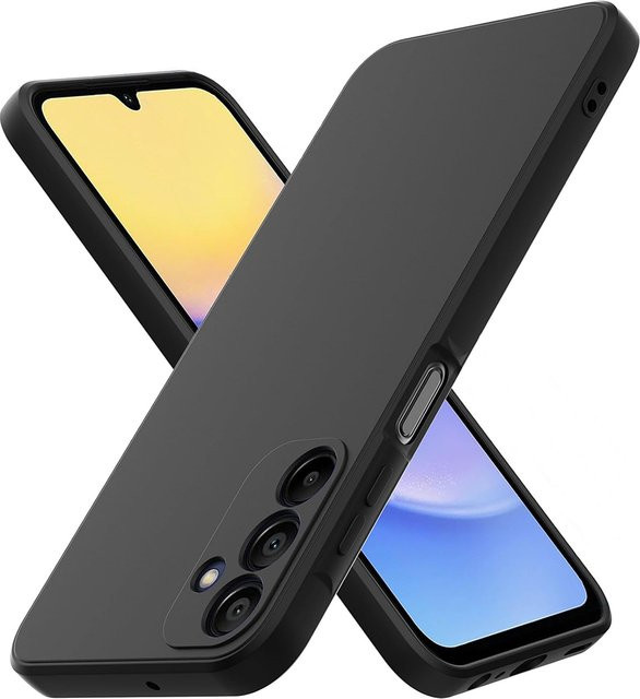 Matte Silikonhülle für Samsung Galaxy S25 S24 S23 S22 S21 FE Plus Ultra A16 A26 A36 A56 A07 A17 A37 A57 in Schwarz, stoßfeste Abdeckung - Bild 1