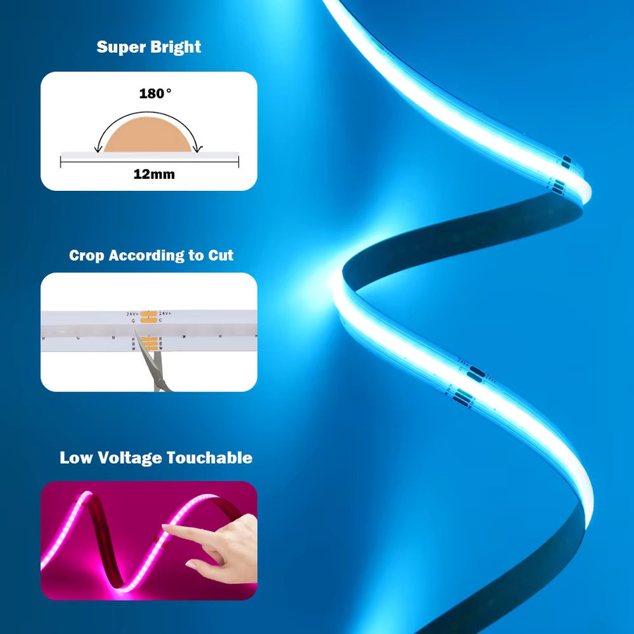 KISUFU FCOB LED-Streifen RGBWW dimmbar in Multicolour - Bild 5