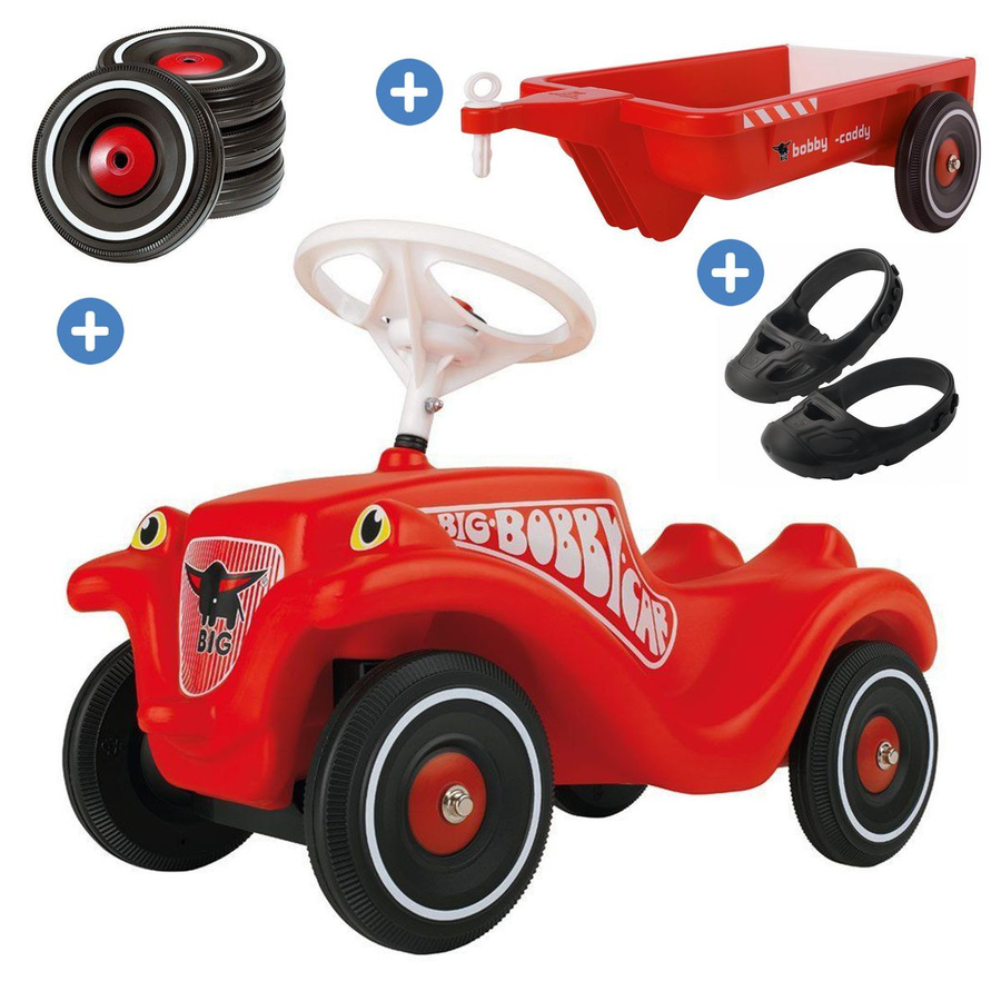BIG Bobby Car-Set Classic, Fahrzeuge, Rot, ab 1 Jahr - Bild 1