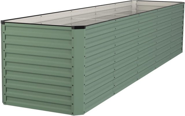 RIVARO Select Hochbeet aus Stahl in Waldgrün und Schwarz, B: 425 cm, T: 100 cm, H: 90 cm - Bild 1