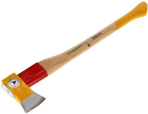 Ochsenkopf Spaltaxt OX 648 H-1257 mit Hickoryholz-Stiel und Rotband-Plus Befestigung, Gelb/Rot, 2,15 kg - Bild 1