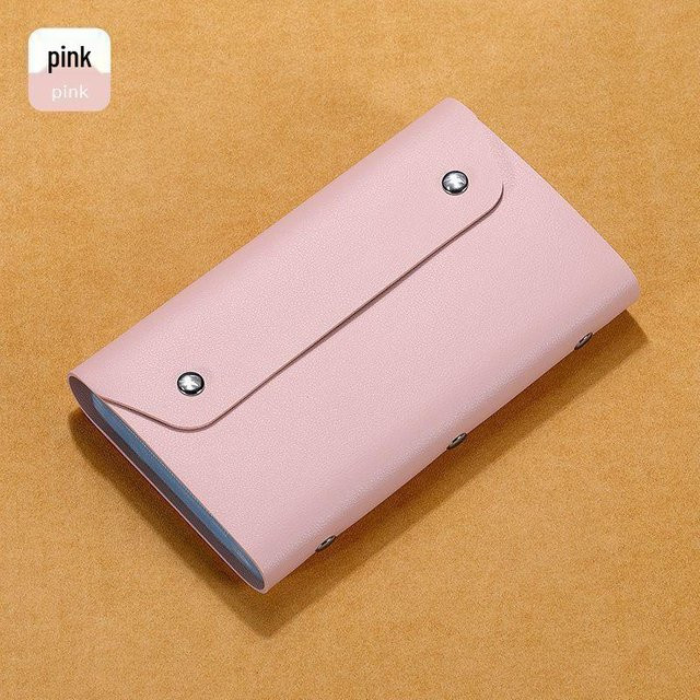 ElectroCN Universelles Lochheft zur Aufbewahrung von Banknoten, Münzen und Karten in Pink - Bild 1