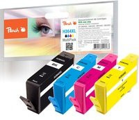 Peach Tintenpatronen Sparpack für HP No. 364XL ersetzt, Set bestehend aus Schwarz, Gelb, Cyan und Multicolor - Bild 1